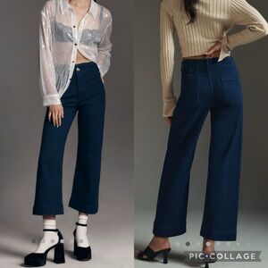 The Colette Crop High-Rise Wide-Leg Jeans